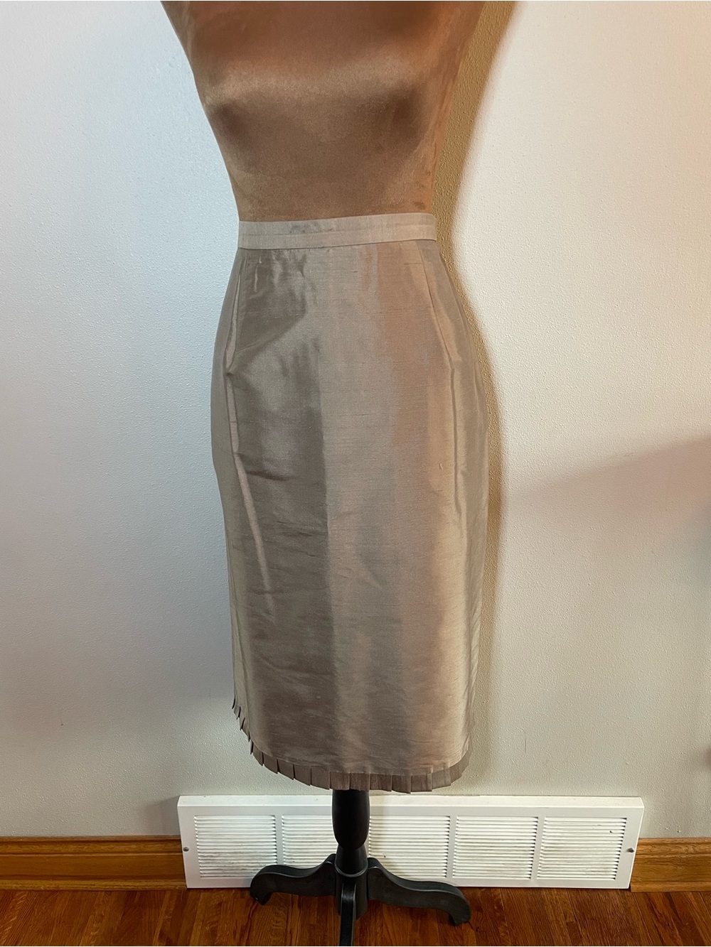 Vintage Oleg Cassini Taupe Pencil Skirt